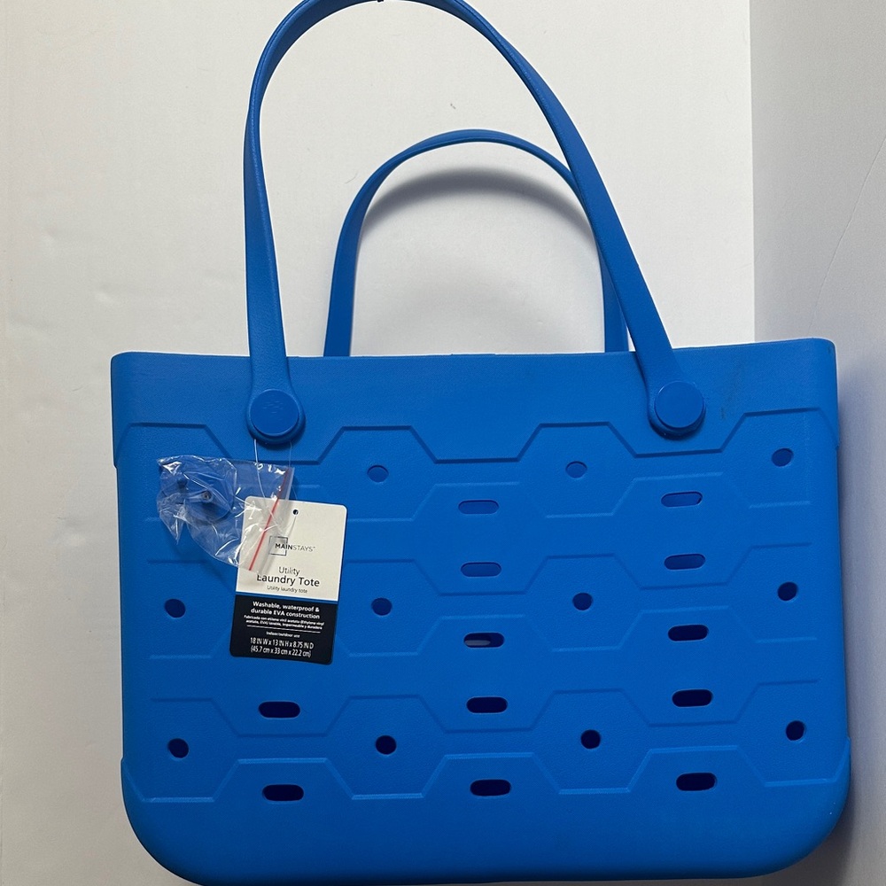 Mainstays- Blue Utility Laundry Tote Bag